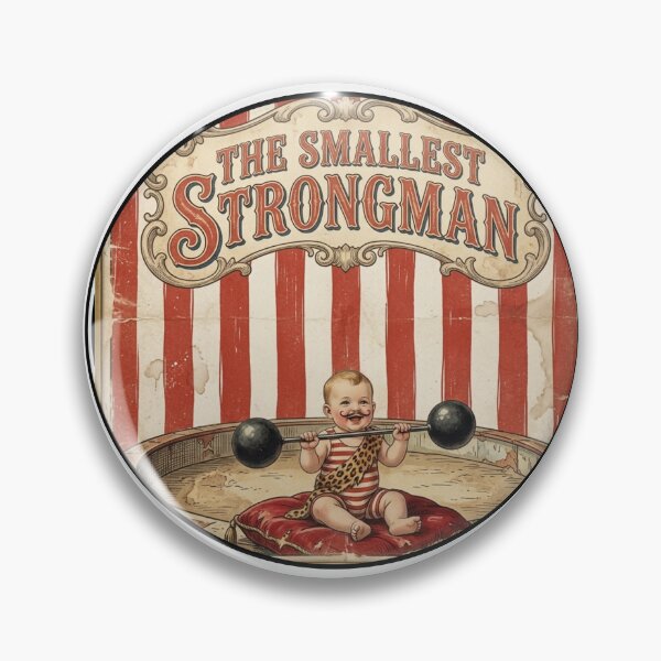Item preview, The Smallest Strongman Vintage Circus Baby designed and sold by The-NOKU-Co.