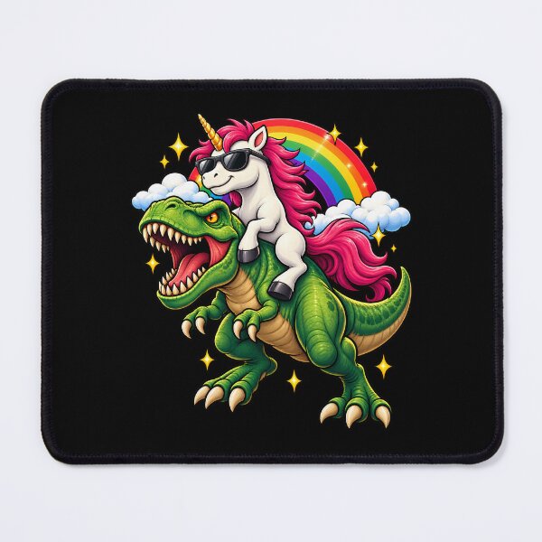 Item preview, Funny Unicorn Riding Dinosaur T-Rex designed and sold by RetroOddity.