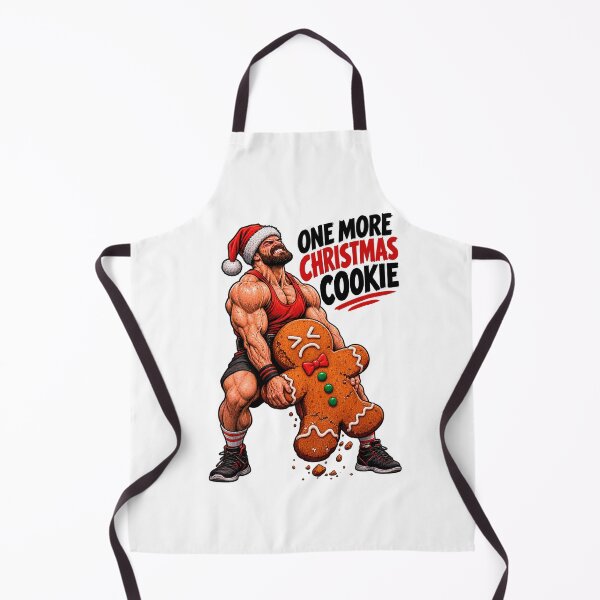 Item preview, One More Christmas Cookie Funny Bodybuilding Gym Santa designed and sold by CrazySzoopWorld.