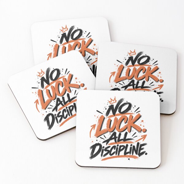 Item preview, No Luck All Discipline – Motivational Mindset Quote designed and sold by justforart91.