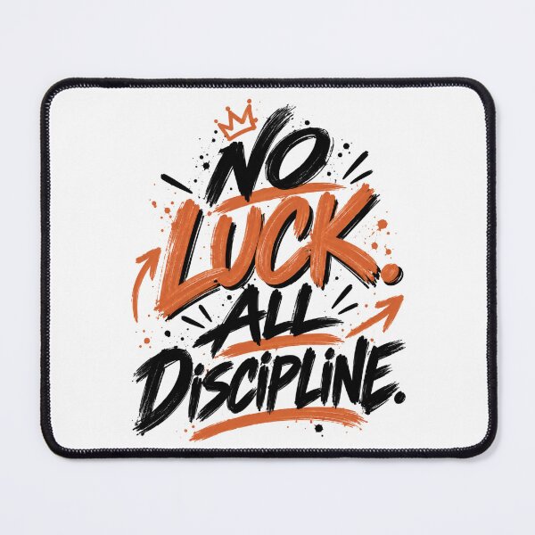 Item preview, No Luck All Discipline – Motivational Mindset Quote designed and sold by justforart91.