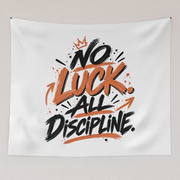 Item preview, No Luck All Discipline – Motivational Mindset Quote designed and sold by justforart91.