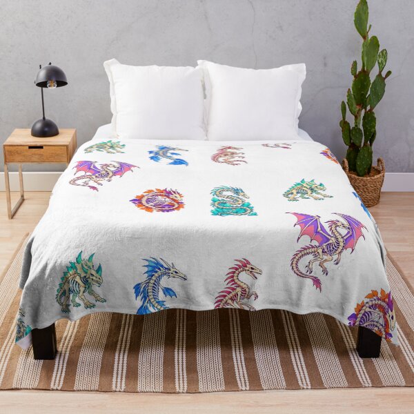 Item preview, Skeleton Dragons Design – Colorful Fantasy Dragon Bones Art designed and sold by Zoolumi.