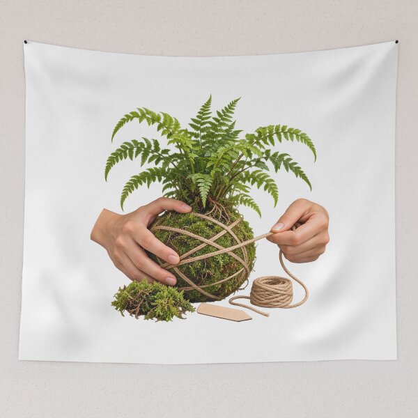Item preview, Hands Wrapping a Kokedama designed and sold by Philippa Shop.
