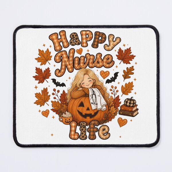 Item preview, Happy Nurse Life Autumn Pumpkin Halloween designed and sold by TheChalkyFox.