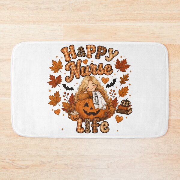 Item preview, Happy Nurse Life Autumn Pumpkin Halloween designed and sold by TheChalkyFox.