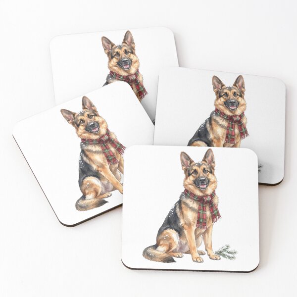 Item preview, Christmas German Shepherd Scarf designed and sold by Tiffany Roy.