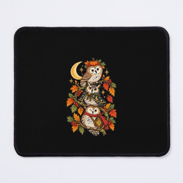 Item preview, Three Halloween Owls on Autumn Branches designed and sold by AMICO77.