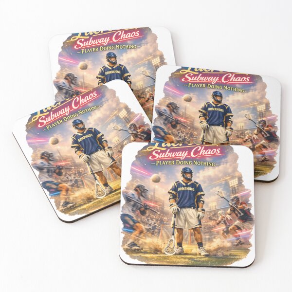 Item preview, Lacrosse Subway Chaos — Player Doing Nothing in Action on Field designed and sold by  ViralVisionsCreating .