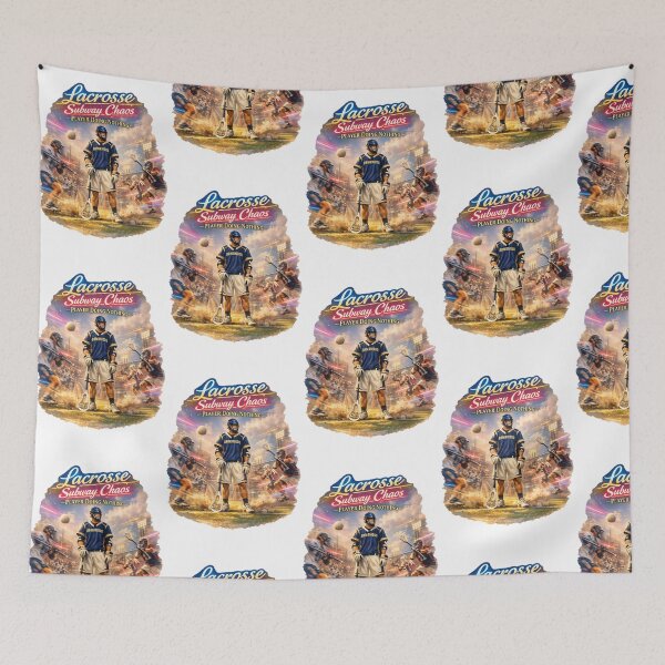 Item preview, Lacrosse Subway Chaos — Player Doing Nothing in Action on Field designed and sold by  ViralVisionsCreating .