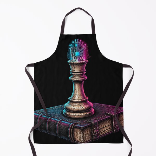 Item preview, Cyberpunk Neon Chess King Matrix Dark Academia Book designed and sold by LazyDayzCo.