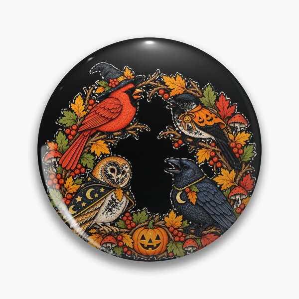 Item preview, Halloween Woodland Bird Wreath designed and sold by AMICO77.