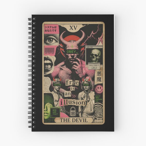 Item preview, The Devil XV Cyberpunk Tarot Card - Dystopian Obey Collage Art designed and sold by ERODED SELF.