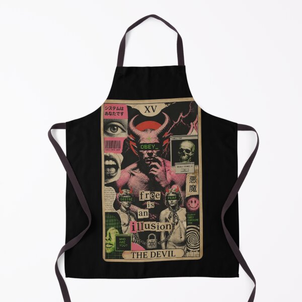 Item preview, The Devil XV Cyberpunk Tarot Card - Dystopian Obey Collage Art designed and sold by ERODED SELF.