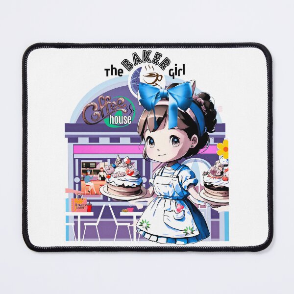Item preview, Kawaii Baker Girl Coffee House Anime Graphic designed and sold by AXENT Designs.