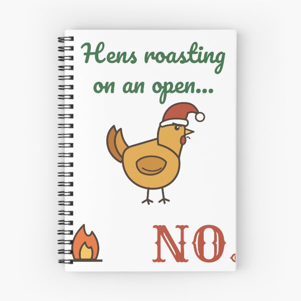 Item preview, Hens Roasting on an Open Fire NO Funny Christmas designed and sold by HenAndHeller.