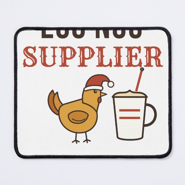 Item preview, Egg Nog Supplier Funny Christmas Chicken designed and sold by HenAndHeller.