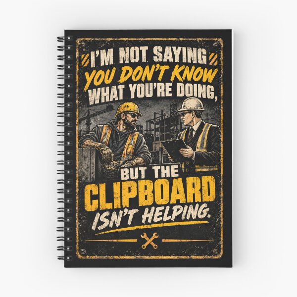 Item preview, The Clipboard Isn't Helping Construction Trade Shirt designed and sold by StudioBilly3000.