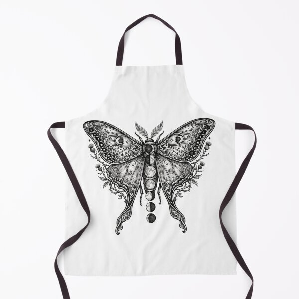 Item preview, Celestial Luna Moth - Vintage Moon Phases Mystic Butterfly Art designed and sold by Sanan Israyilli.