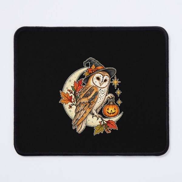 Item preview, Barn Owl With Moon and Pumpkin Lantern designed and sold by AMICO77.