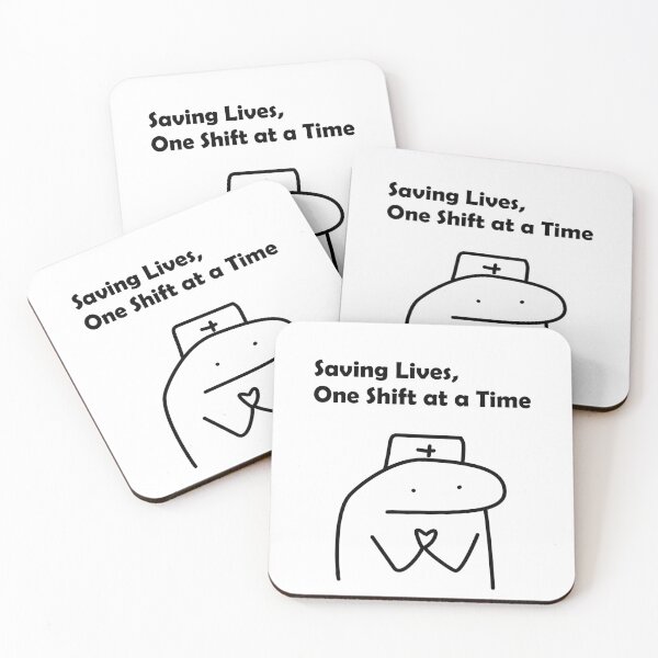 Item preview, Cute Saving Lives One Shift at a Time Nurse Cartoon designed and sold by darkskinbender.