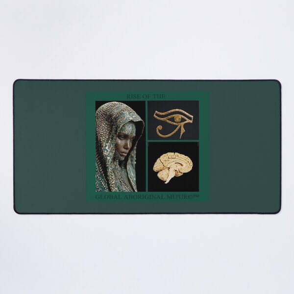 Item preview, Mu’ur (UM) Empire™ al-Benhadiel©™ design, Eye of the Limbic, green background designed and sold by HardyKnitDesign.