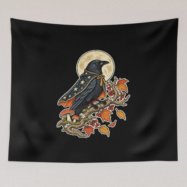 Item preview,  Raven in a Starry Cape at Midnight designed and sold by AMICO77.