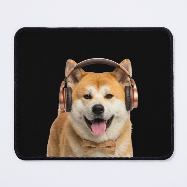 Item preview, Akita Inu Dog with Bronze Headphones designed and sold by Sulco Design.
