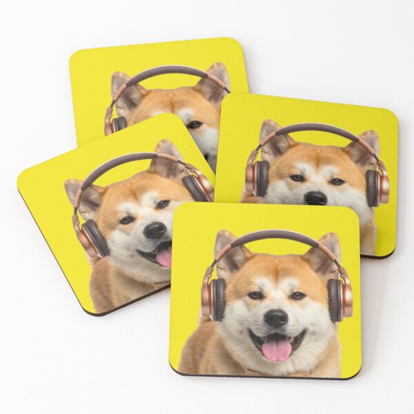 Item preview,  Akita Inu Dog with Bronze Headphones designed and sold by Sulco Design.