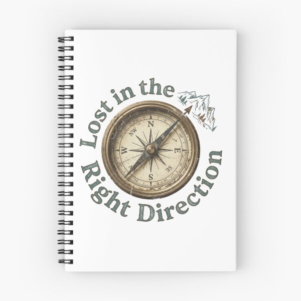 Item preview, Lost in the Right Direction - Vintage Mountain Compass Art designed and sold by Sanan Israyilli.