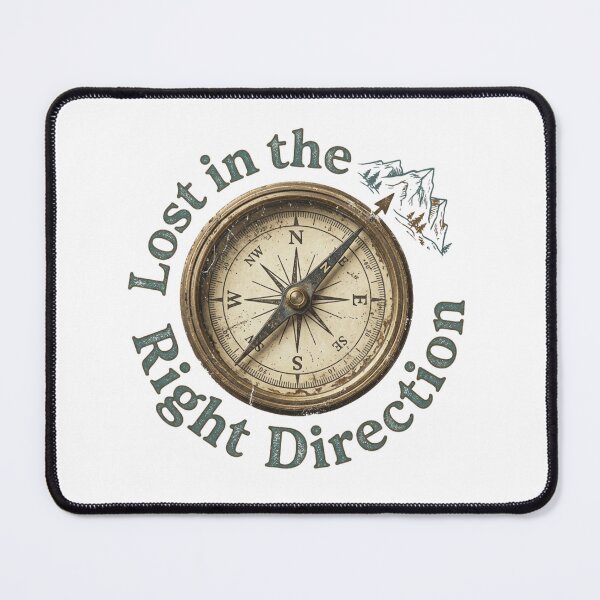 Item preview, Lost in the Right Direction - Vintage Mountain Compass Art designed and sold by Sanan Israyilli.