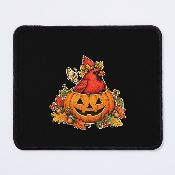 Item preview, Cardinal in a Crowned Halloween Pumpkin designed and sold by AMICO77.
