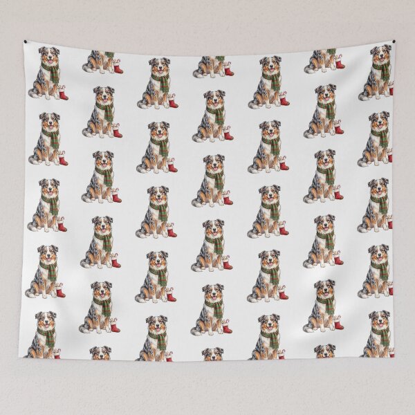 Item preview, Australian Shepherd Christmas Stocking designed and sold by Tiffany Roy.