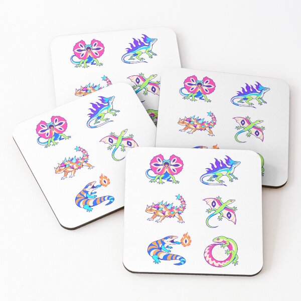 Item preview, Colorful Fantasy Lizards Design – Neon Reptile Art designed and sold by Zoolumi.