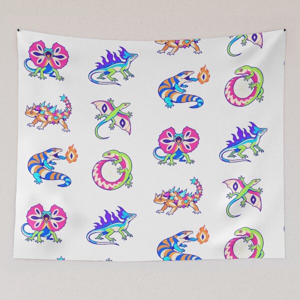 Item preview, Colorful Fantasy Lizards Design – Neon Reptile Art designed and sold by Zoolumi.