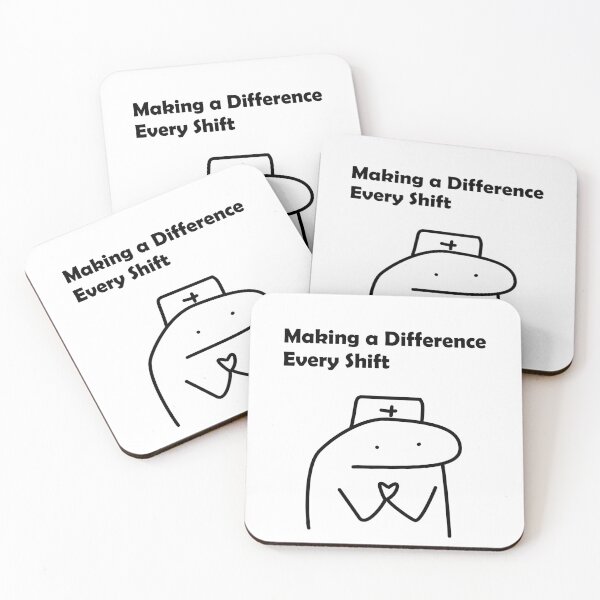 Item preview, Cute Making a Difference Every Shift Nurse Cartoon designed and sold by darkskinbender.