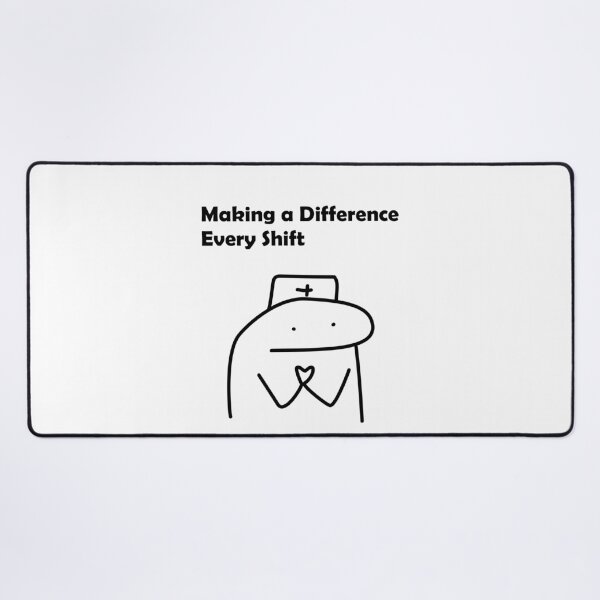 Item preview, Cute Making a Difference Every Shift Nurse Cartoon designed and sold by darkskinbender.