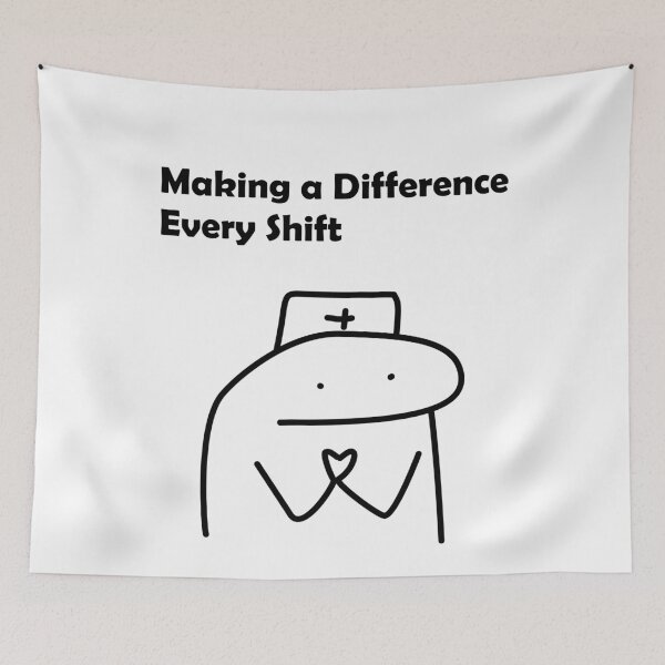 Item preview, Cute Making a Difference Every Shift Nurse Cartoon designed and sold by darkskinbender.
