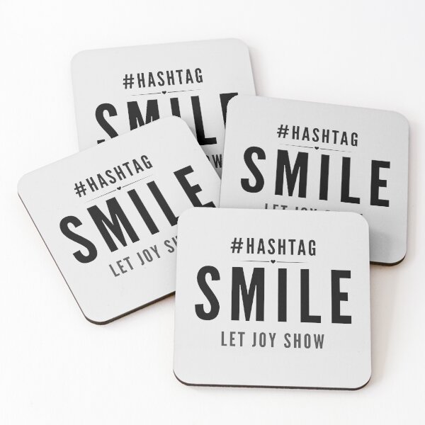 Item preview, #HASHTAGSMILE – Let Joy Show | Minimalist Positive Smile Typography designed and sold by HO•Designs.