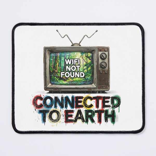 Item preview, Connected to Earth - Retro Television Digital Detox Art designed and sold by Sanan Israyilli.