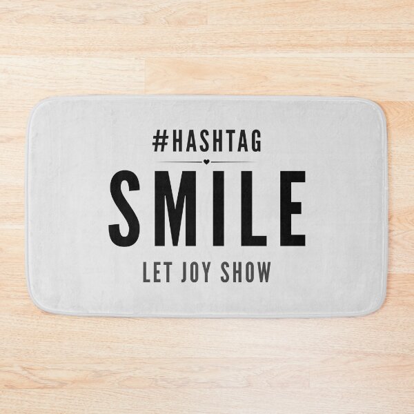 Item preview, #HASHTAGSMILE – Let Joy Show | Minimalist Positive Smile Typography designed and sold by HO•Designs.