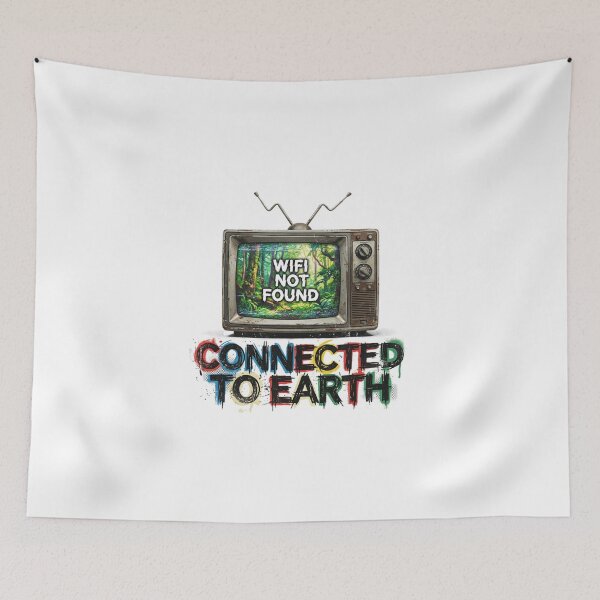 Item preview, Connected to Earth - Retro Television Digital Detox Art designed and sold by Sanan Israyilli.