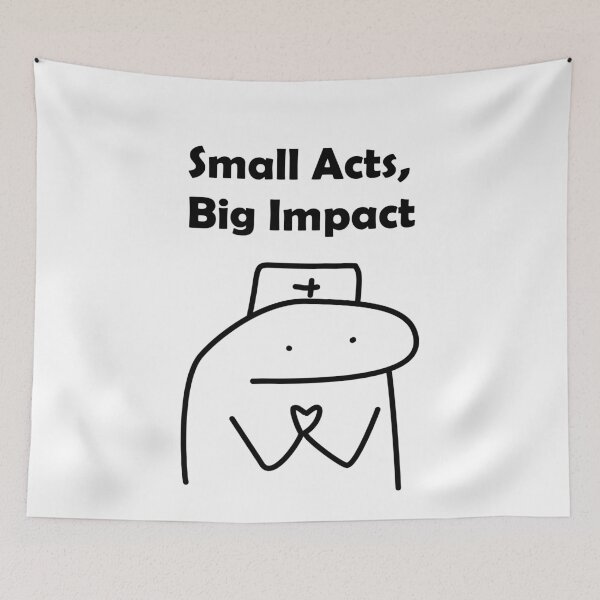Item preview, Cute Small Acts Big Impact Nurse Cartoon designed and sold by darkskinbender.