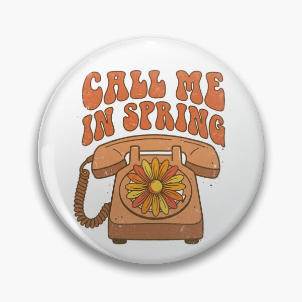 Item preview, Call Me In Spring - Groovy 70s Retro Rotary Telephone Art designed and sold by Sanan Israyilli.