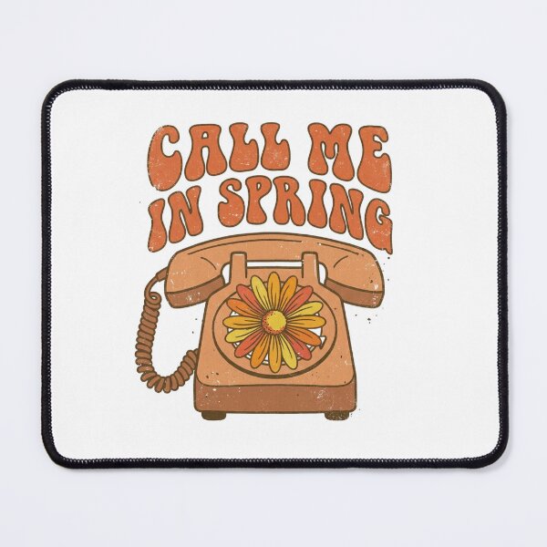Item preview, Call Me In Spring - Groovy 70s Retro Rotary Telephone Art designed and sold by Sanan Israyilli.