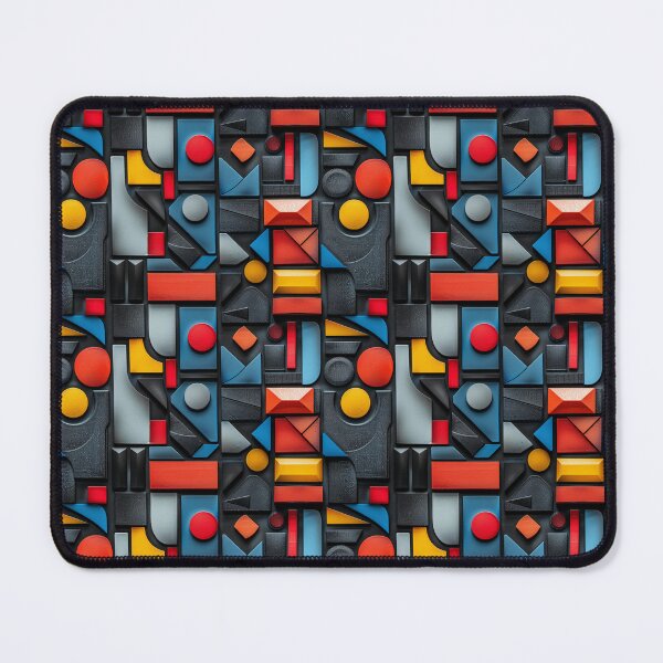 Item preview, Colorful 3D Geometric Bauhaus Block Pattern designed and sold by NTGUILTY.