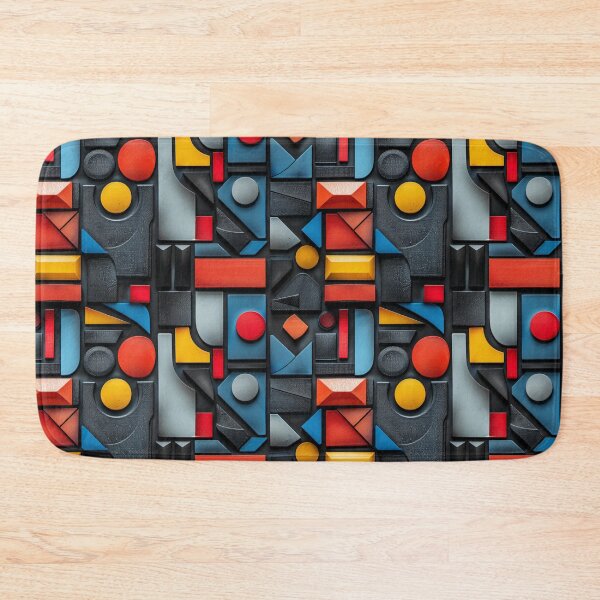 Item preview, Colorful 3D Geometric Bauhaus Block Pattern designed and sold by NTGUILTY.