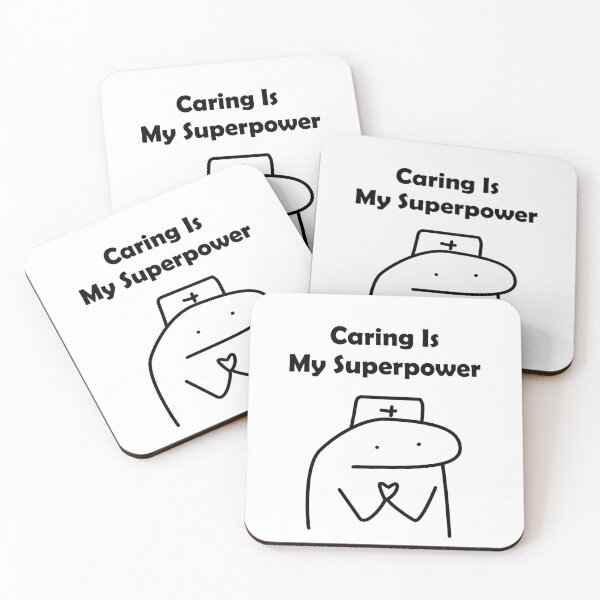 Item preview, Cute Caring Is My Superpower Nurse Cartoon designed and sold by darkskinbender.