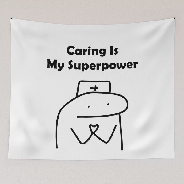 Item preview, Cute Caring Is My Superpower Nurse Cartoon designed and sold by darkskinbender.