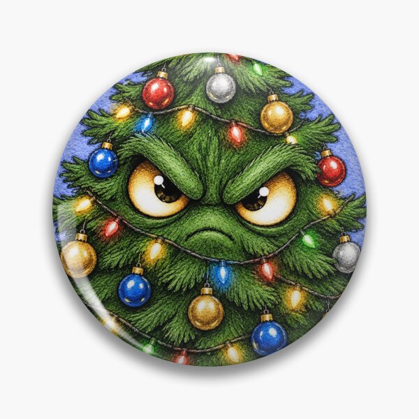 Item preview, Grumpy Christmas tree with lights and decorations designed and sold by BigArt-ec.